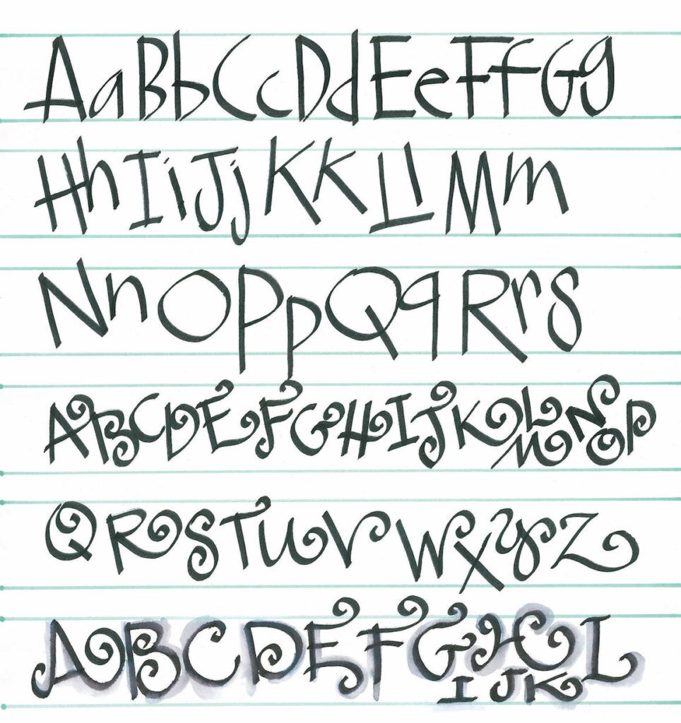 fancy calligraphy alphabet